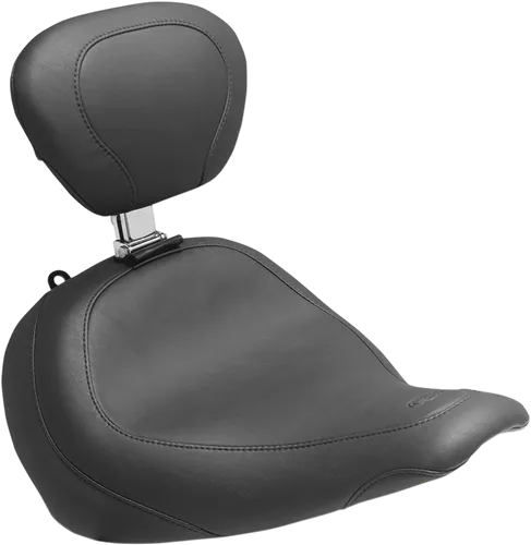 Mustang Black Wide Tripper Solo Driver Seat w Backrest