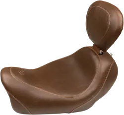 Mustang Brown Wide Tripper Solo Driver Seat w Backrest