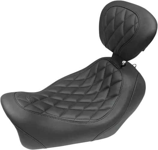 Mustang Black Diamond Wide Tripper Solo Driver Seat w Backrest