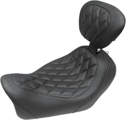 Mustang Black Diamond Wide Tripper Solo Driver Seat w Backrest