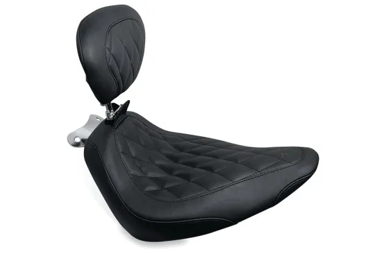 Mustang Black Diamond Wide Tripper Solo Driver Seat w Backrest 2