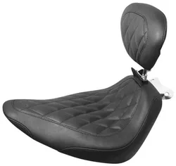 Mustang Black Diamond Wide Tripper Solo Driver Seat w Backrest