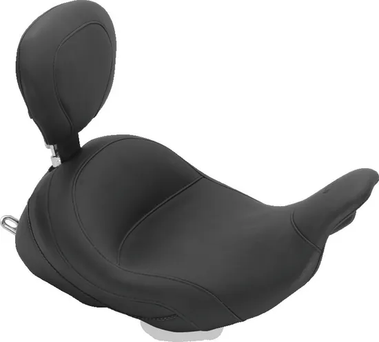 Mustang Black Lowdown Touring Solo Seat w Backrest