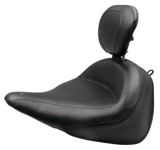 Mustang Black Wide Touring Solo Driver Seat w Backrest