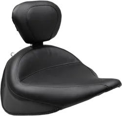 Mustang Black Wide Touring Solo Driver Seat w Backrest