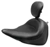 Mustang Black Wide Touring Solo Driver Seat w Backrest