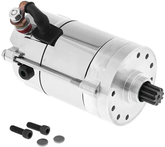 AB 1.4KW Chrome Electric Starter Motor Hitachi for Harley Big Twins 2