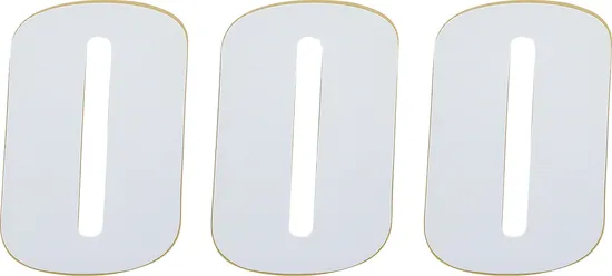 Moose White 4.5in Vinyl Race Number 0