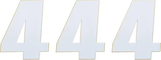 Moose White 4.5in Vinyl Race Number 4