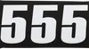 Moose White 4.5in Vinyl Race Number 5