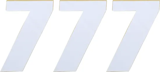 Moose White 4.5in Vinyl Race Number 7