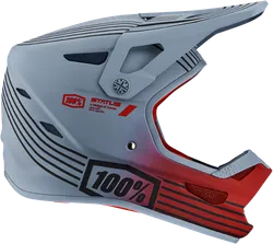 100% Adult Unisex Status Bicycle Helmet Full Face 2XL Gray Red