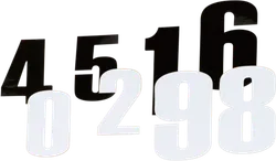 Moose Black 4.5in Vinyl Race Number 3