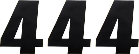 Moose Black 4.5in Vinyl Race Number 4