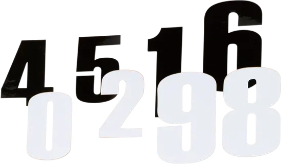 Moose Black 4.5in Vinyl Race Number 9