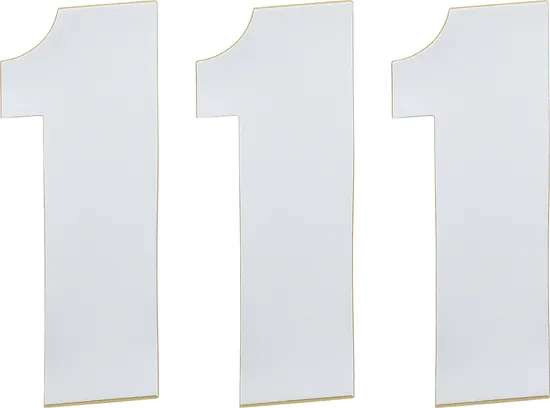 Moose White 6in Vinyl Race Number 1