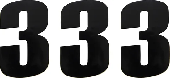 Moose Black 6in Vinyl Race Number 3