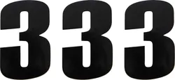 Moose Black 6in Vinyl Race Number 3