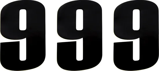 Moose Black 6in Vinyl Race Number 9