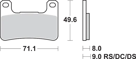 SBS Racing Dual Carbon Front Brake Pad Pair