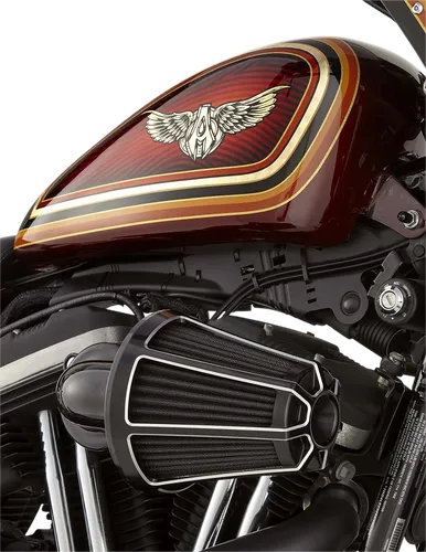 Arlen Ness Monster Sucker Air Cleaner Kit w Cover Beveled Black