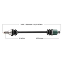 Tytaneum Replacement CV Axle Rear Left or Right