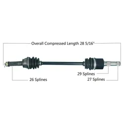 Tytaneum Replacement CV Axle Rear Left