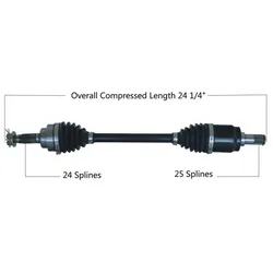 Tytaneum Heavy Duty Rear Left CV Axle