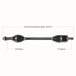 Tytaneum Heavy Duty Front Left CV Axle