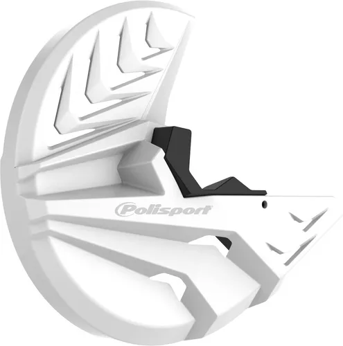 Polisport Brake Disc Fork Guard Protector White Black 1