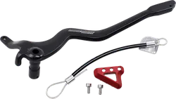 Moose Red Foot Brake Pedal Arm w Snake Lanyard Tether Cable