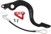 Moose Red Foot Brake Pedal Arm w Snake Lanyard Tether Cable