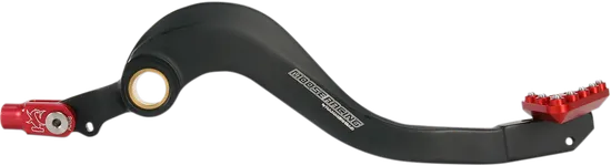 Moose Red Foot Brake Pedal Arm w Snake Lanyard Tether Cable