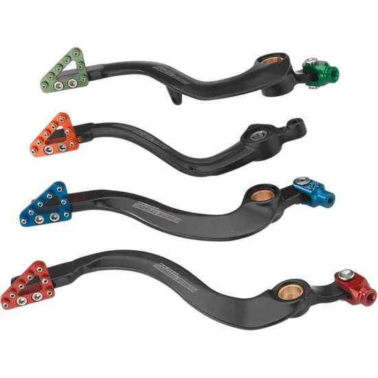 Moose Red Foot Brake Pedal Arm w Snake Lanyard Tether Cable 5
