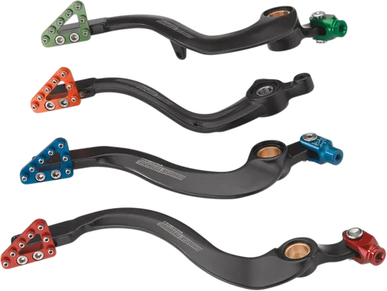 Moose Red Foot Brake Pedal Arm w Snake Lanyard Tether Cable