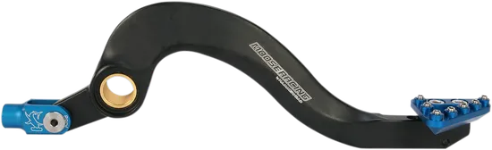 Moose Blue Foot Brake Pedal Arm w Snake Lanyard Tether Cable