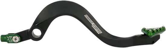 Moose Green Brake Pedal Arm w Snake Lanyard Tether Cable