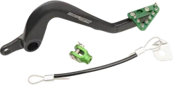 Moose Green Brake Pedal Arm w Snake Lanyard Tether Cable