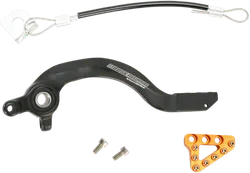 Moose Orange Brake Pedal Arm w Snake Lanyard Tether Cable