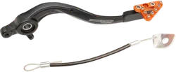 Moose Orange Brake Pedal Arm w Snake Lanyard Tether Cable