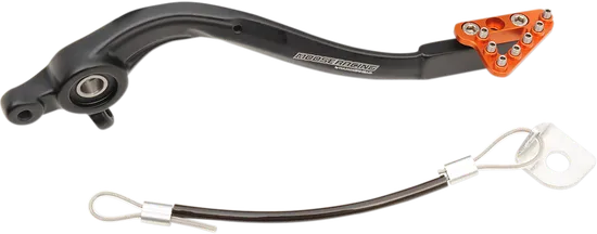 Moose Orange Brake Pedal Arm w Snake Lanyard Tether Cable