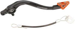 Moose Orange Brake Pedal Arm w Snake Lanyard Tether Cable