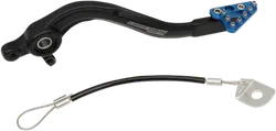 Moose Blue Brake Pedal Arm w Snake Lanyard Tether Cable