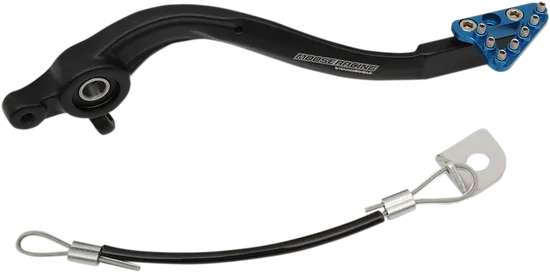 Moose Blue Brake Pedal Arm w Snake Lanyard Tether Cable