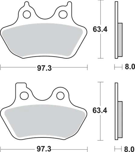 SBS Sintered Metal Front Brake Pad Pair