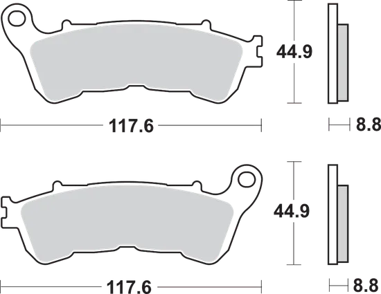 SBS Sintered Front Brake Pad Pair