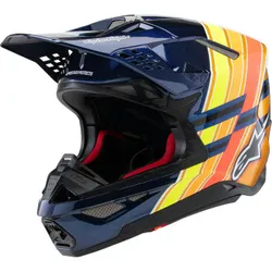 Alpinestars Adult Unisex Supertech M10 TLD 25 Helmet MX S Blue Orange Yellow