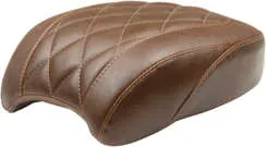 Mustang Brown Diamond Stitch Wide Tripper Rear Passenger Seat 2