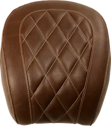 Mustang Brown Diamond Stitch Wide Tripper Rear Passenger Seat