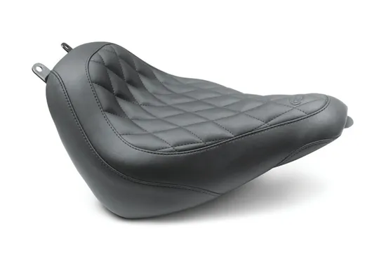 Mustang Black Diamond Stitch Wide Tripper Front Solo Seat